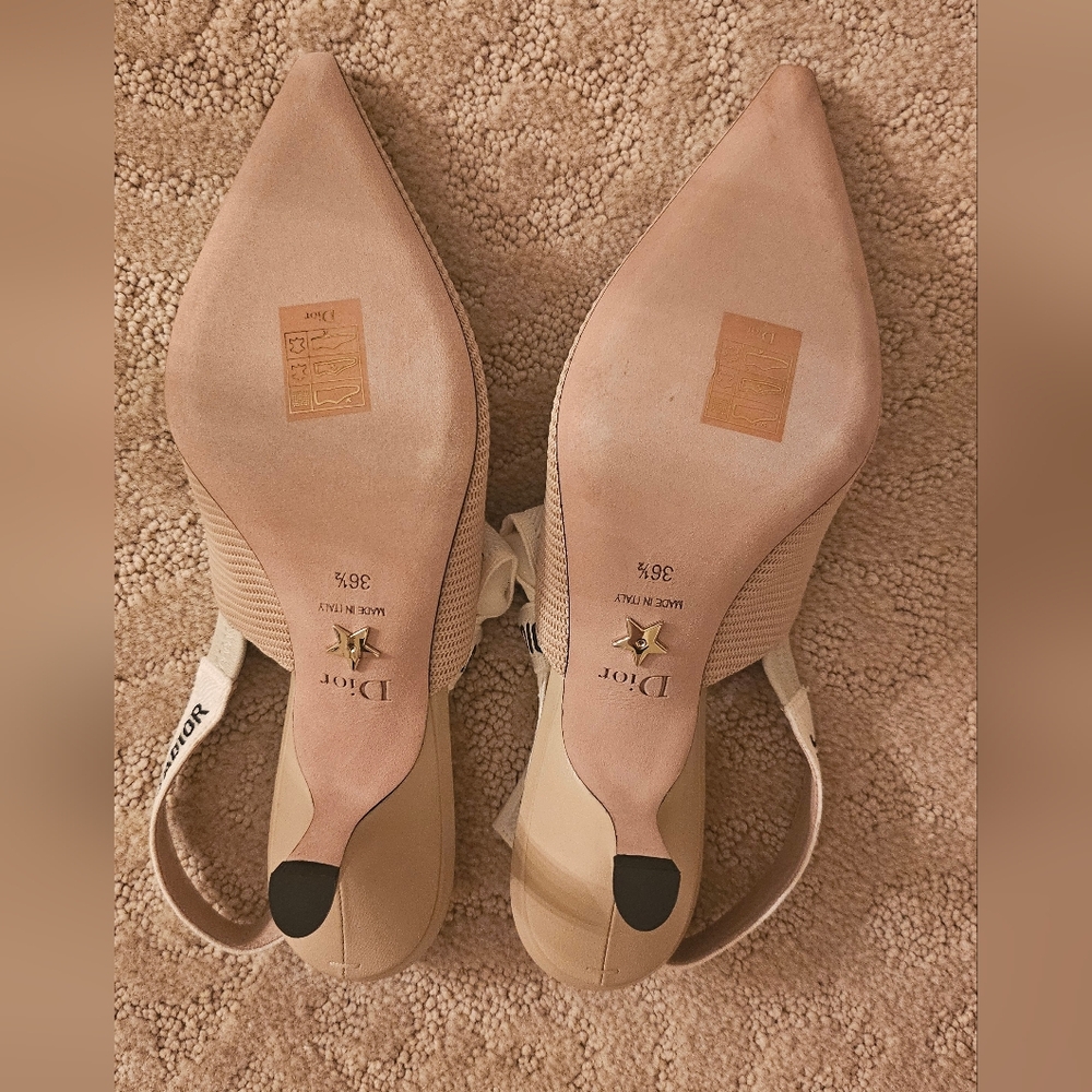 Dior slingback pump (nude technical fabric)
